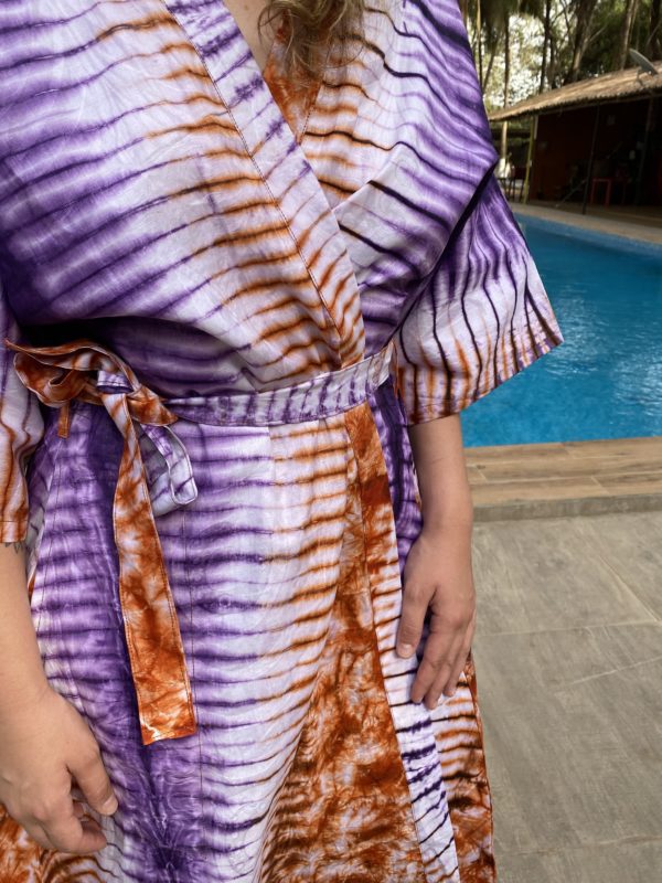 La robe kimono orange violet – Image 6
