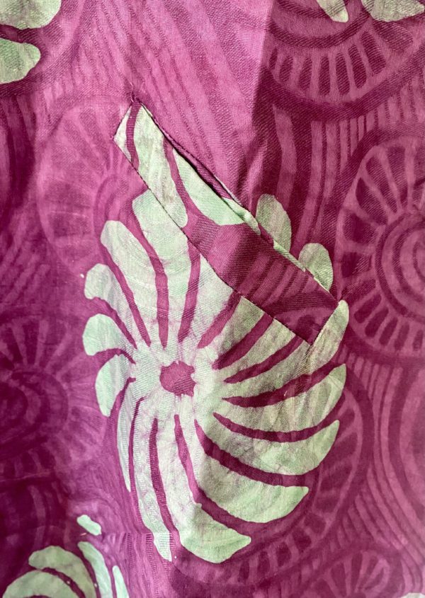 La robe tunique violet-vert ventilo – Image 2