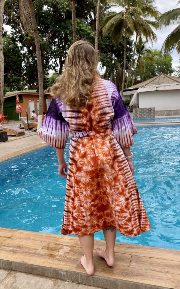 La robe kimono orange violet – Image 2