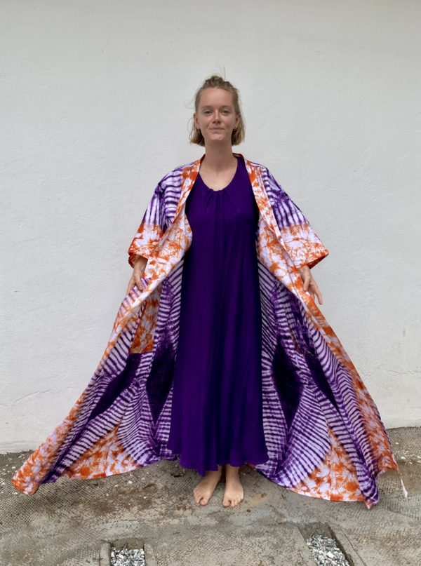La robe kimono orange violet – Image 5