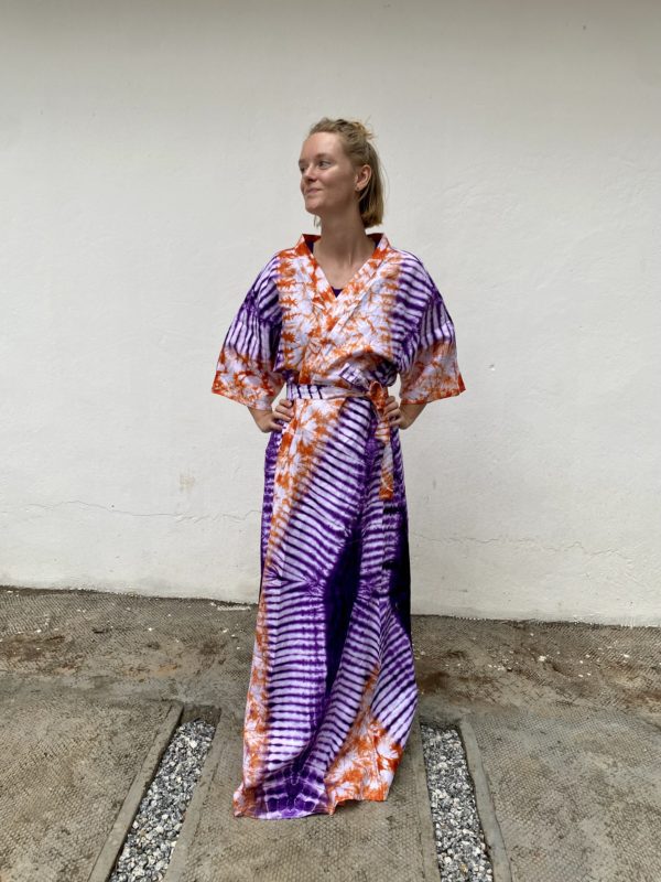 La robe kimono orange violet – Image 3