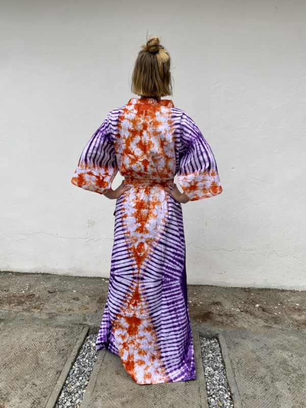 La robe kimono orange violet – Image 4