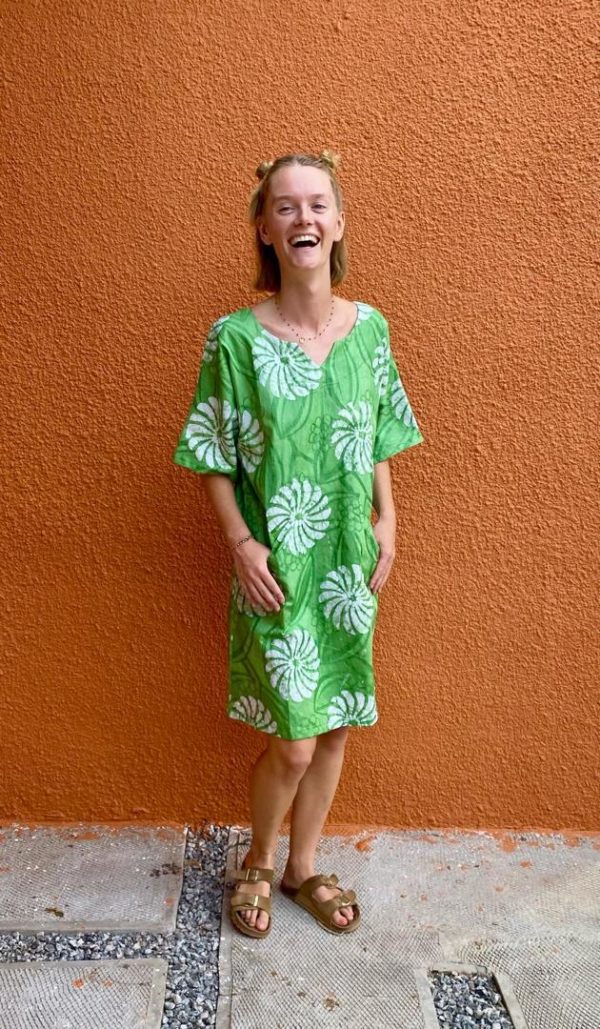 La robe tunique vert ventilo