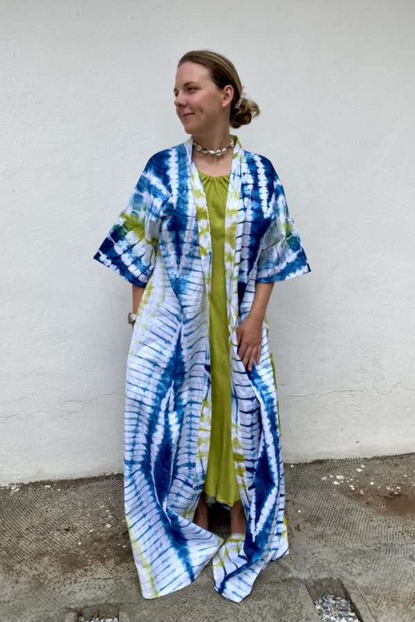 La robe kimono bleu vert – Image 4
