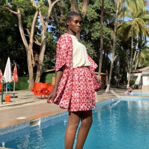 Le Kimono cauris rouges et son short