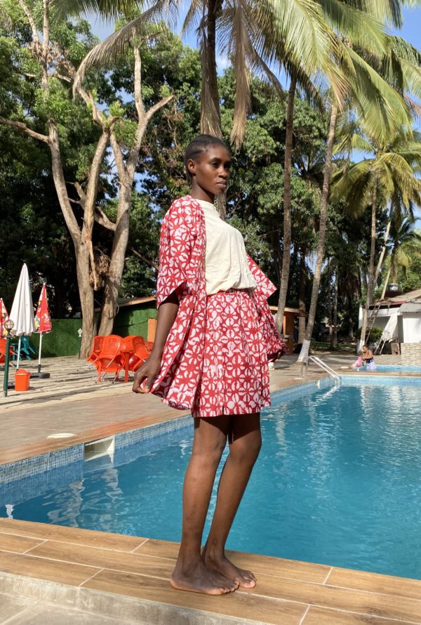 Le Kimono cauris rouges et son short